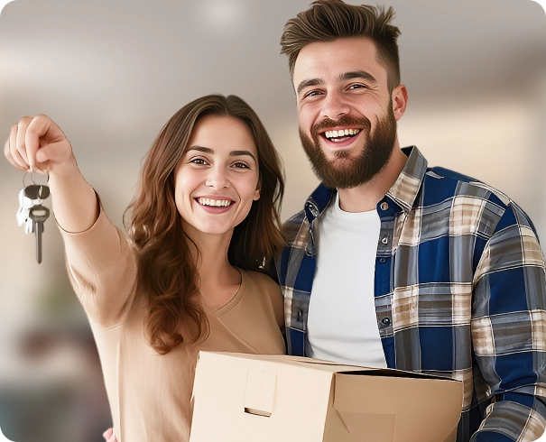 Happy homeowners